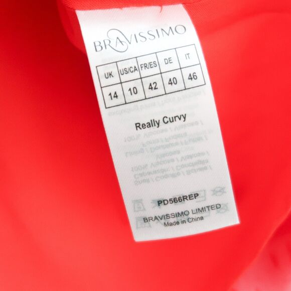 Bravissimo Womens Short Dress Size 14 Pink Tropical Print Sleeveless - Picture 5 of 10